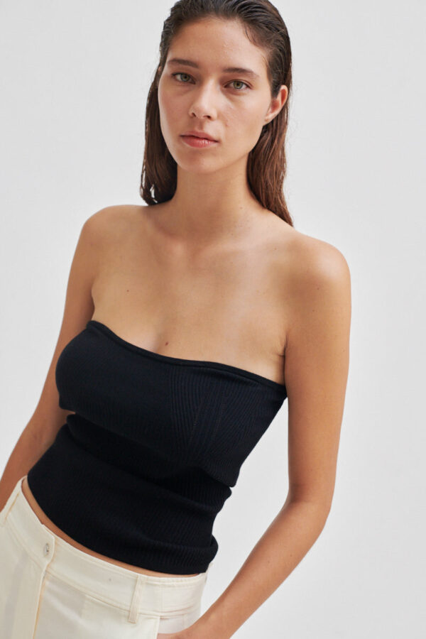 Second Female Como strapless top Black