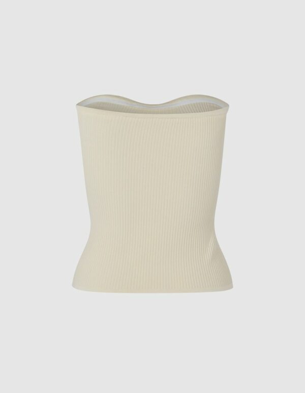 Second Female Como strapless top Dark chalk