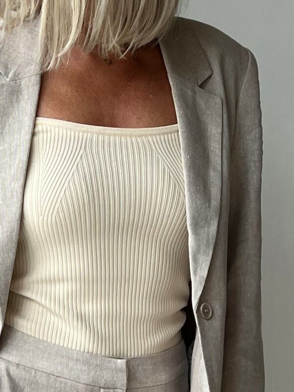 Second Female Como strapless top Dark chalk