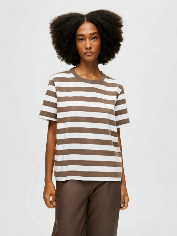 Selected Femme Essential tee stripes Morel