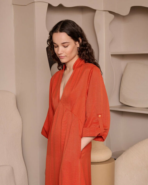 Another Label Amilia dress Pureed pumpkin