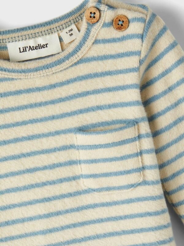 KIDS Lil' Atelier Odo baby body Stripe blue