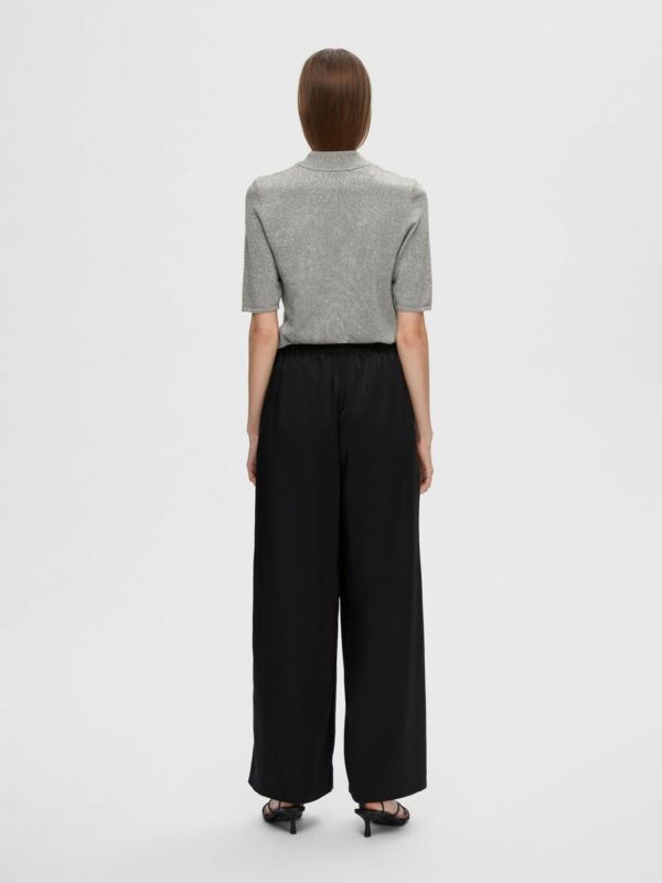 Selected Femme Lura knit tee Grey silver