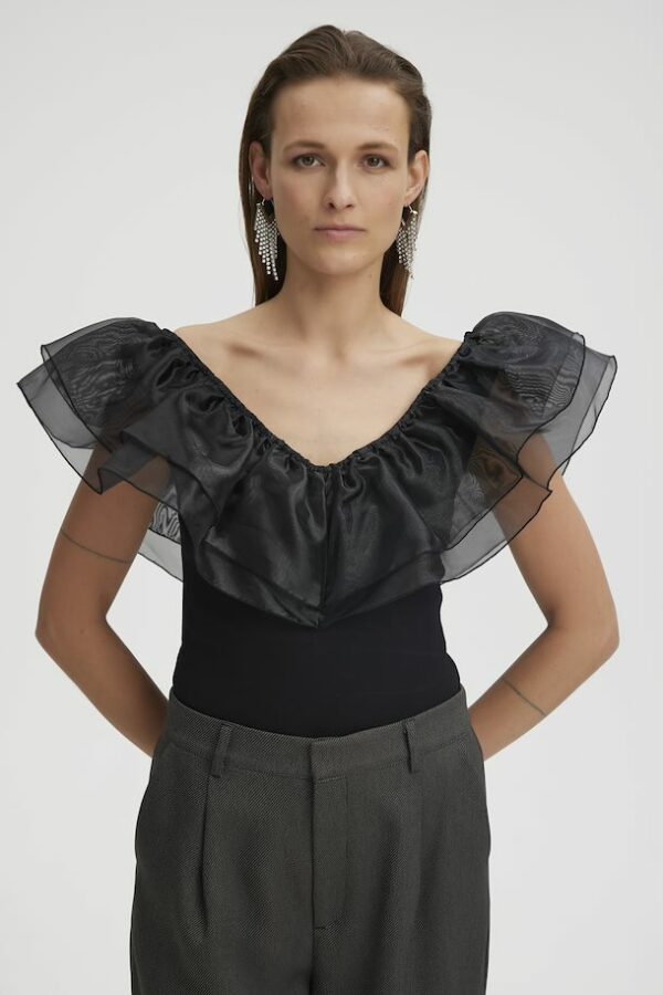 Gestuz MistGZ frill top Black