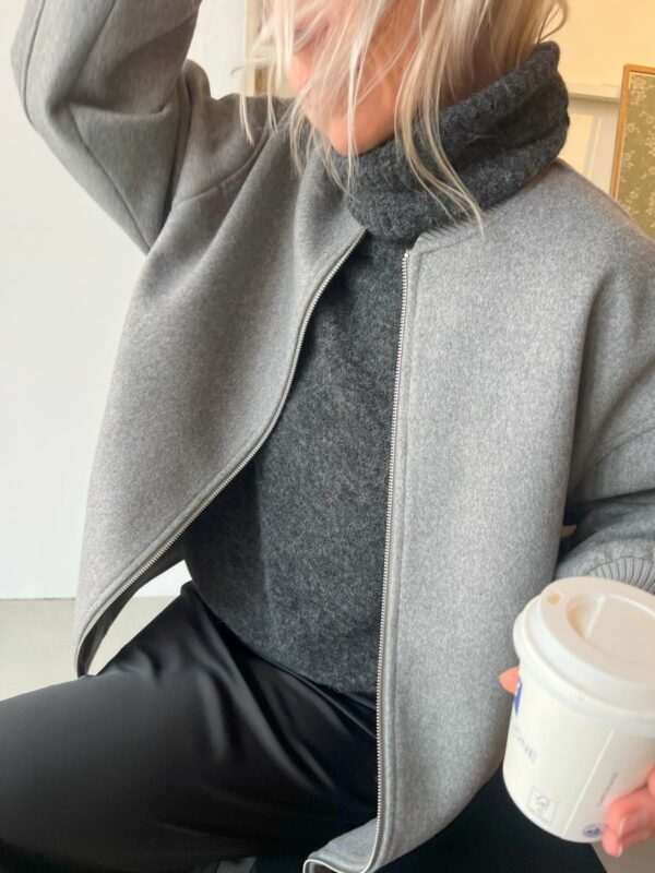 Selected F/H Celine's Unisex bomber jacket Grey