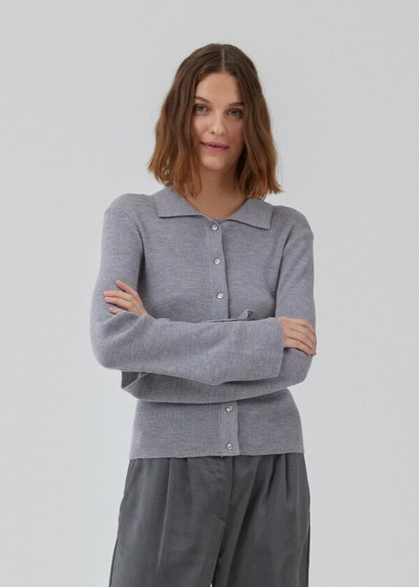 Modström Hiroki cardigan Grey melange