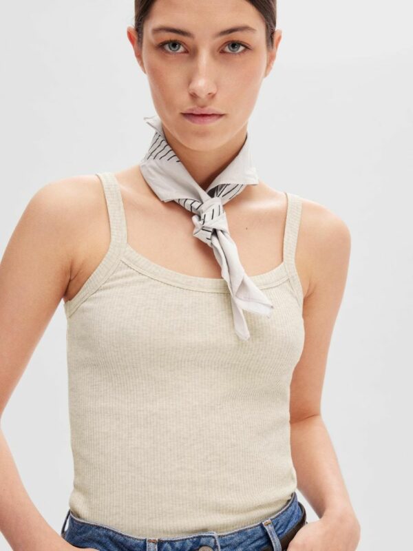 Selected Femme Celica Anna tanktop Oatmeal