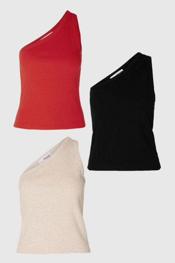 Selected Femme Anna One shoulder top 3 colors
