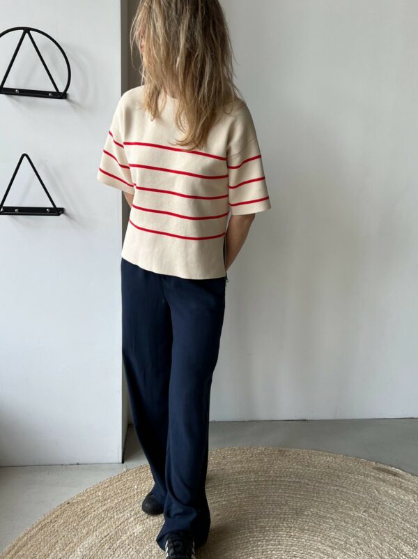 Selected Femme Liva top Red stripe