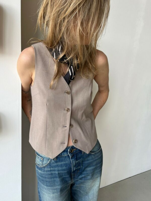 MbyM Flanna vest Cinder Melange