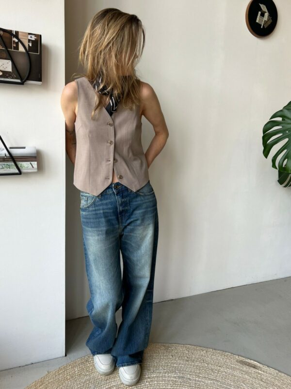 MbyM Flanna vest Cinder Melange