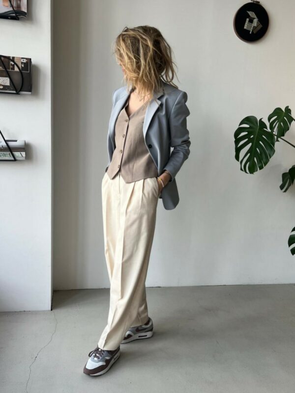 MbyM Flanna vest Cinder Melange