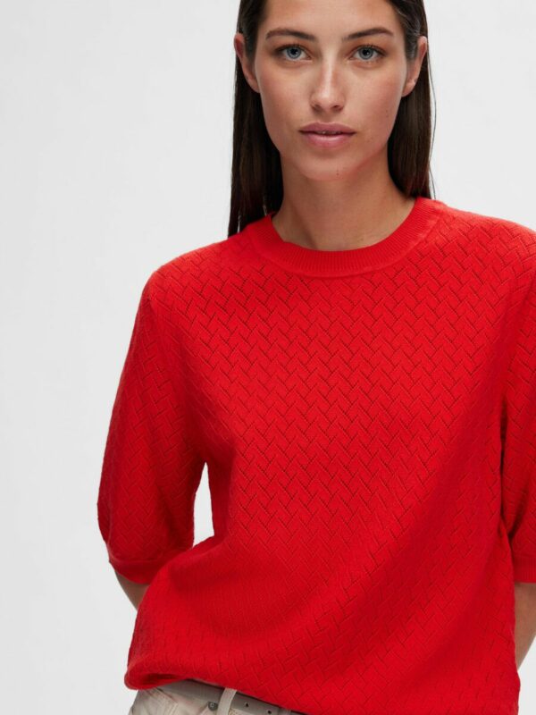 Selected Femme Helena knit top Flame