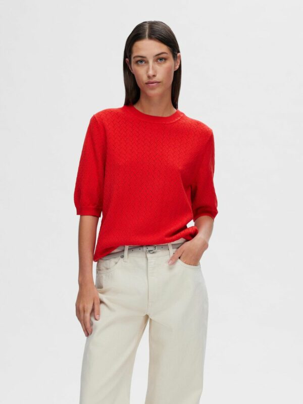 Selected Femme Helena knit top Flame