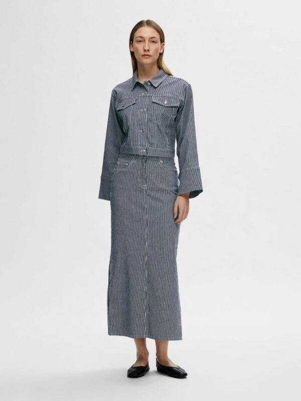 Selected Femme Myra denim skirt Stripes