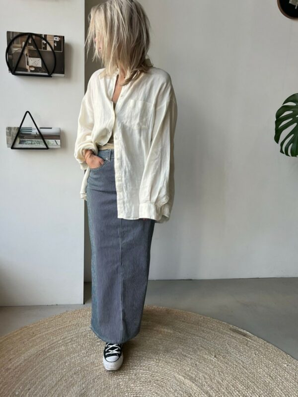 Selected Femme Myra denim skirt Stripes