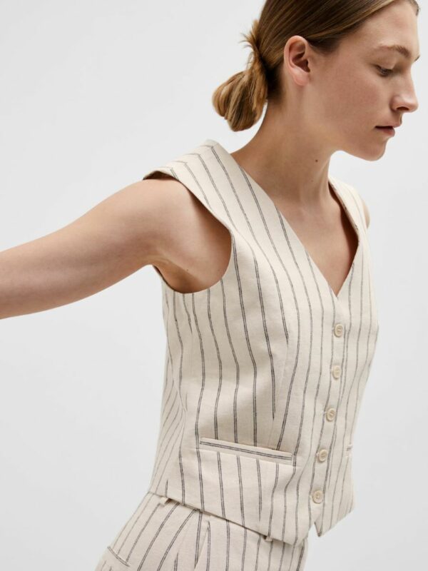 Selected Femme Tania Hilda vest Pin stripe