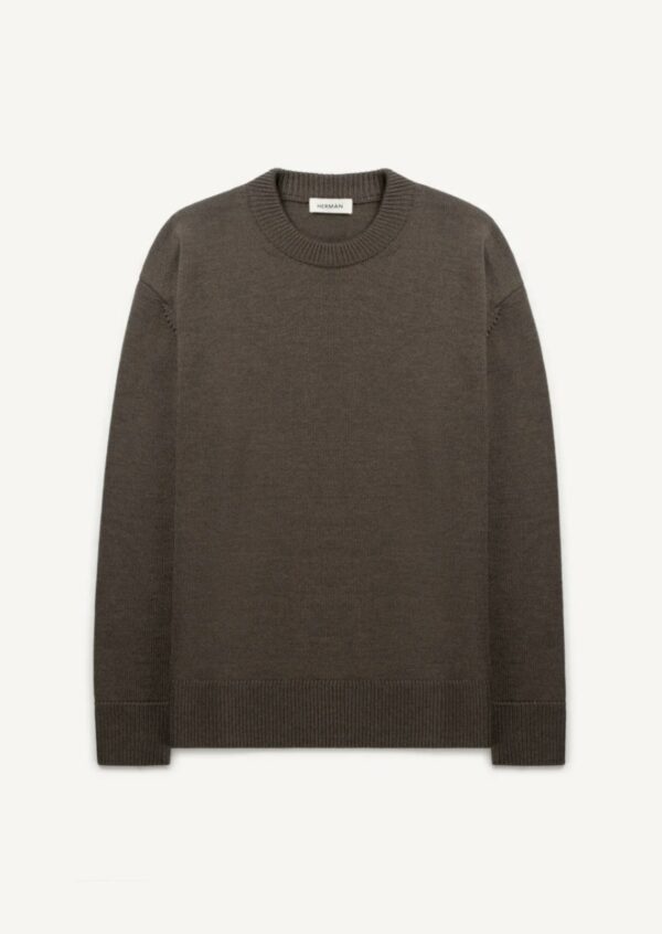 HERMAN Crew neck sweater Taupe