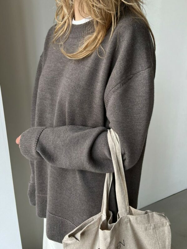 HERMAN Crew neck sweater Taupe