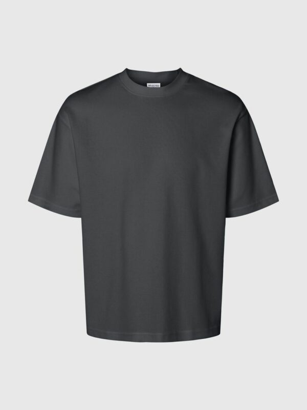 Selected Homme Oscar loose t-shirt Asphalt