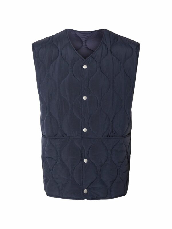 Selected Homme Relax CFW quilt vest Sky captain