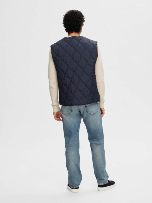 Selected Homme Relax CFW quilt vest Sky captain