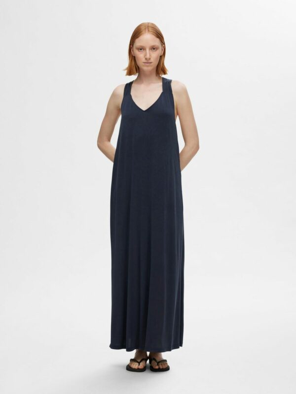 Selected Femme Roberta knot dress Dark sapphire