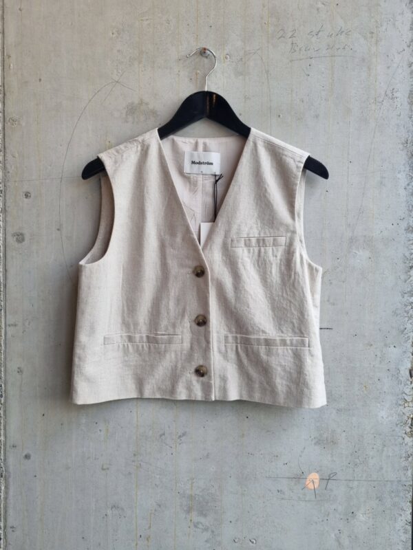 Modström Park vest Cream milk