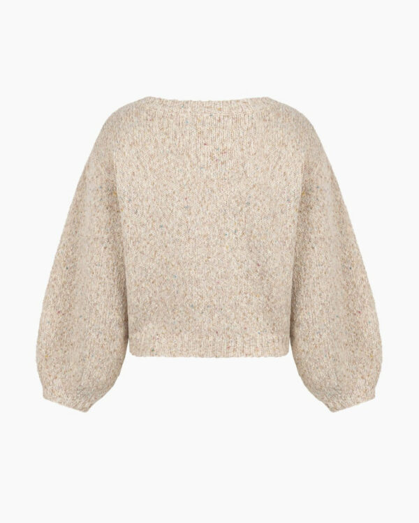 Another Label Charlotte cardigan Egg white melee
