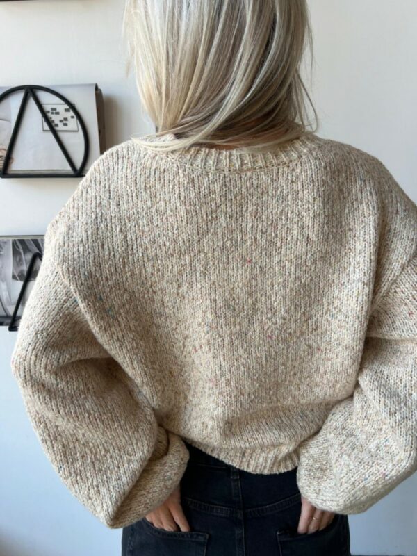 Another Label Charlotte cardigan Egg white melee