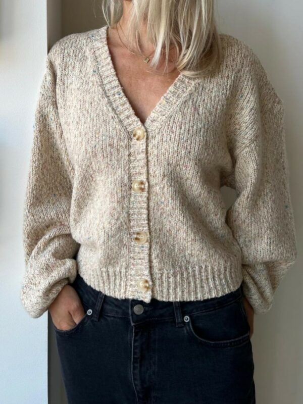 Another Label Charlotte cardigan Egg white melee