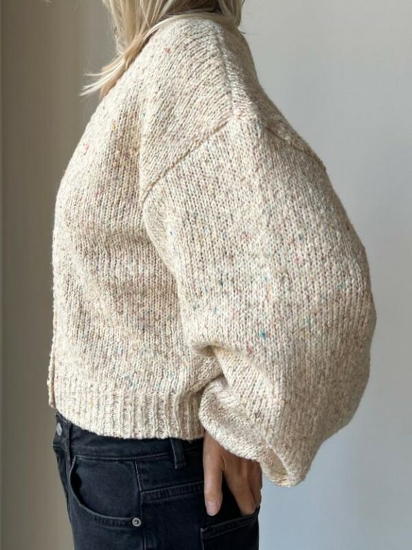 Another Label Charlotte cardigan Egg white melee