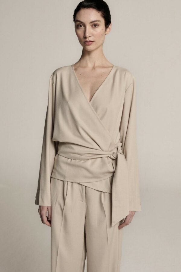 Club l'Avenir Mayu wrap top Warm sand