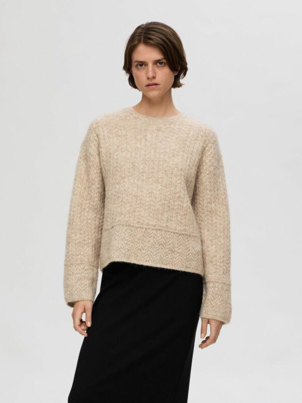 Selected Femme Alva knit Irish cream