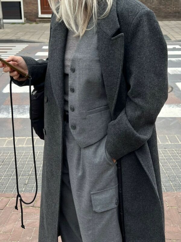 Selected Femme Josephina coat Volcanic ash