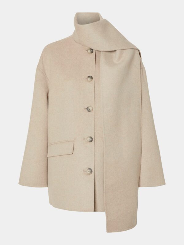 Selected Femme Pam handmade scarf coat