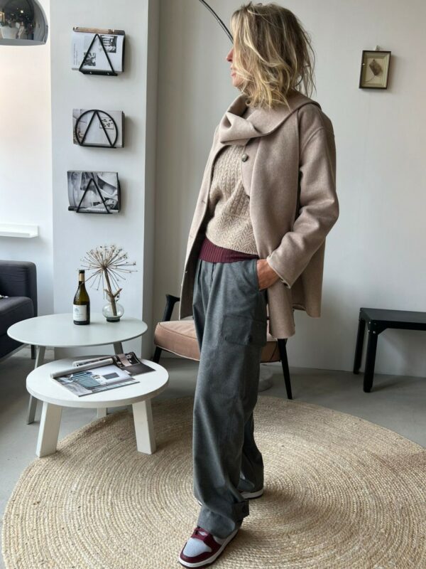 Selected Femme Pam handmade scarf coat