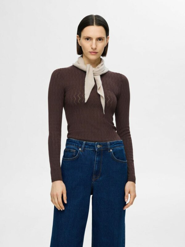 Selected Femme Cabala top Coffee bean