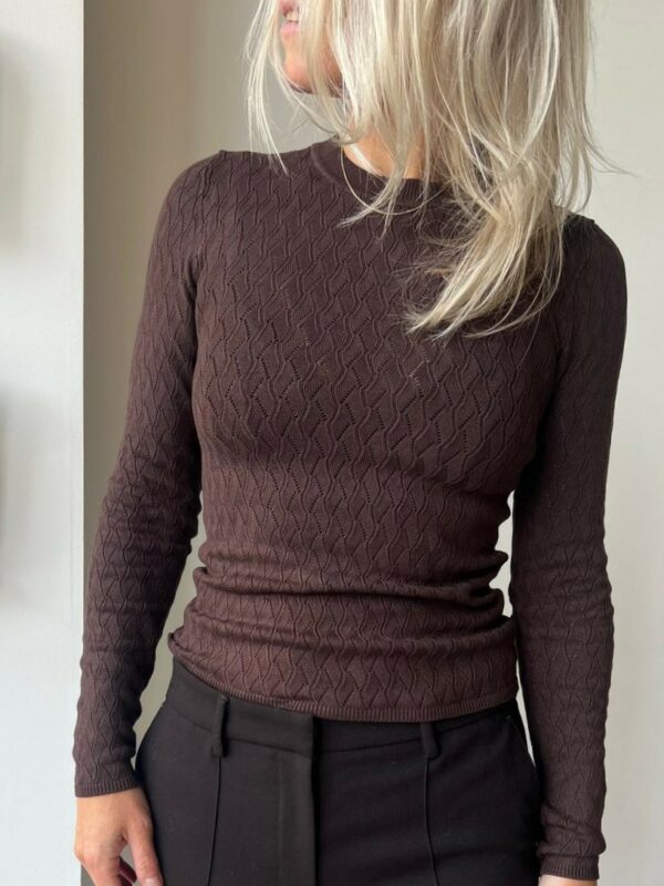 Selected Femme Cabala top Coffee bean