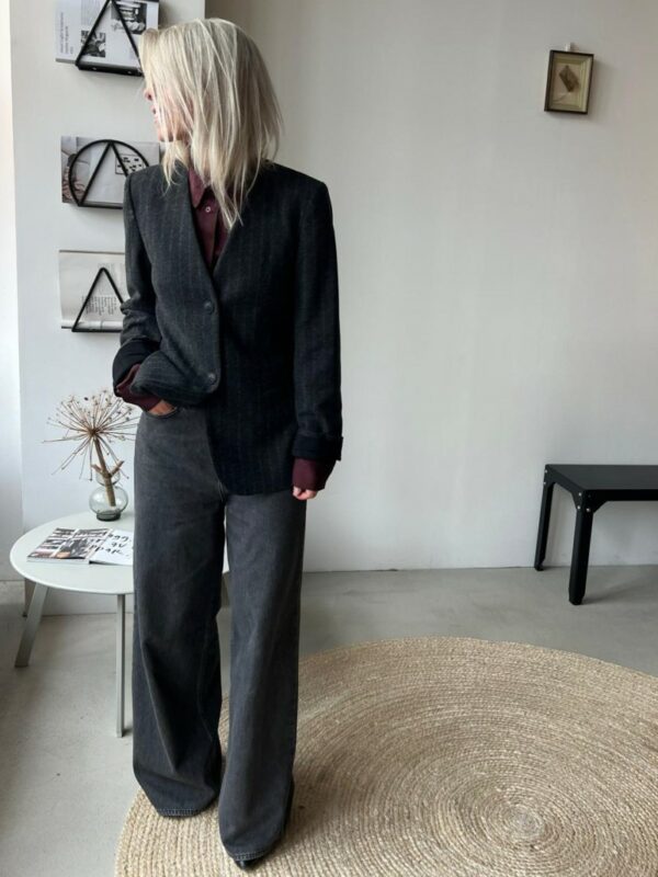Modström Kristol blazer Dark grey Pinstrip