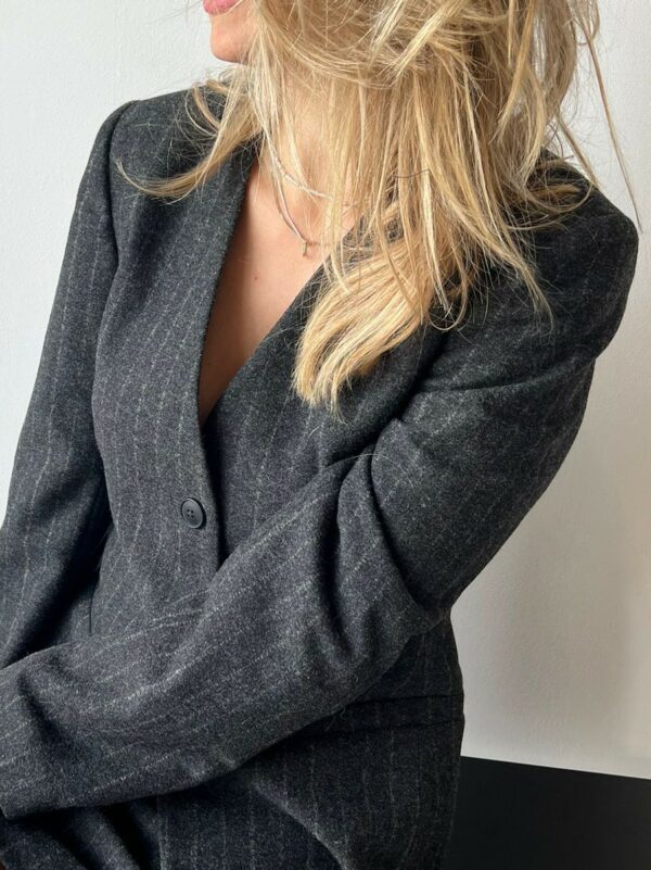 Modström Kristol blazer Dark grey Pinstrip