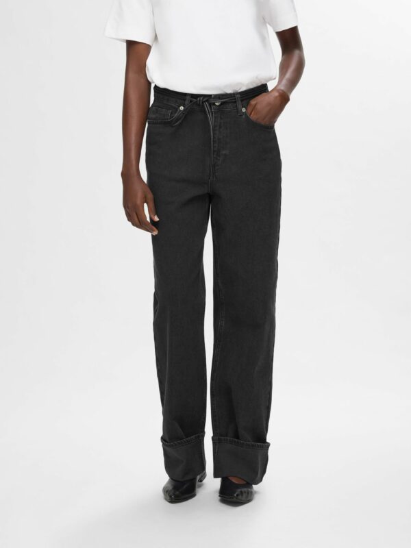 Selected Femme Roby wide jeans Black