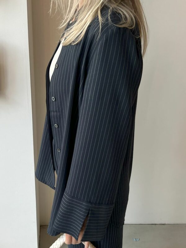 Modström Isabel shirt Navy sky pinstripe