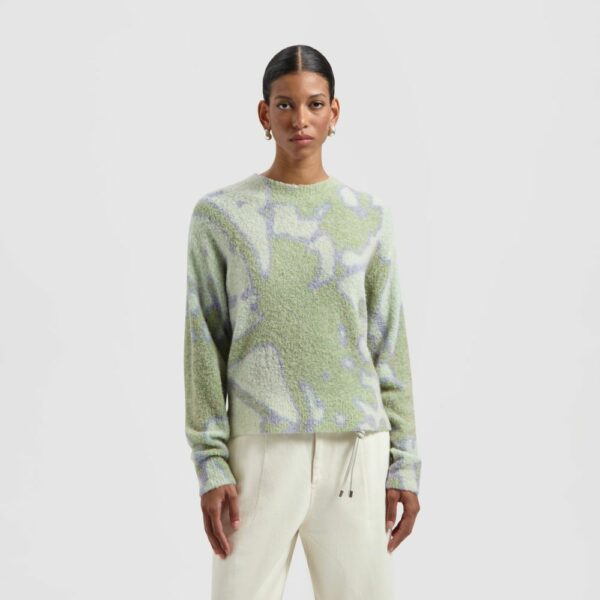 Ølaf Abstract Dandelion knit Pale green