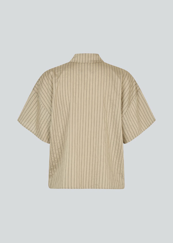 Modström Noland shirt Moss gray stripe
