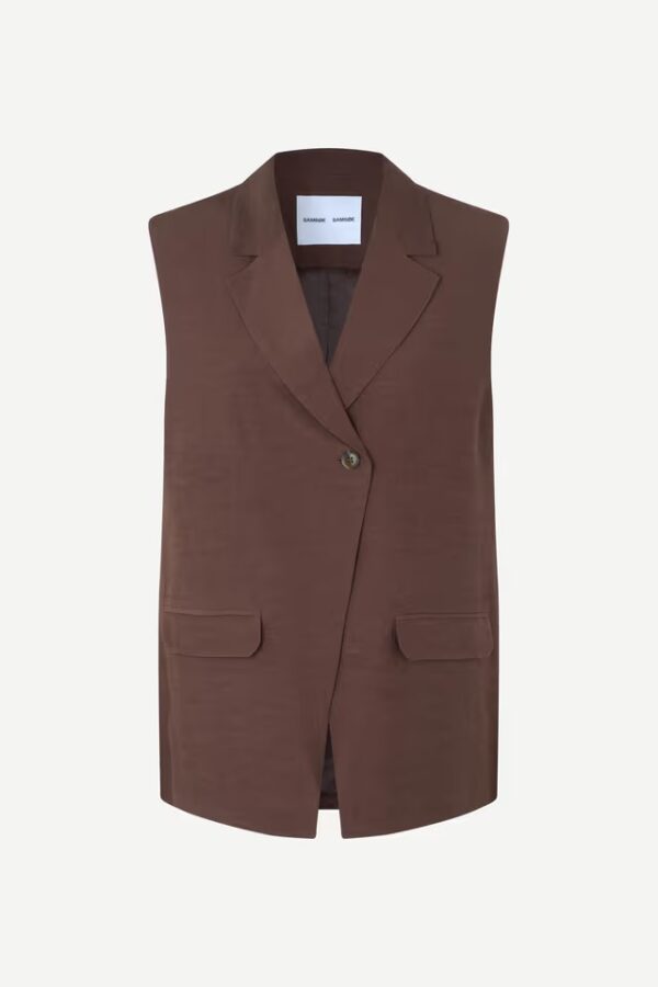 Samsøe & Samsøe Sathena waistcoat French roast
